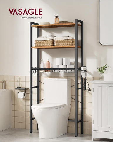 VASAGLE storage basket integrated for towels and small items.