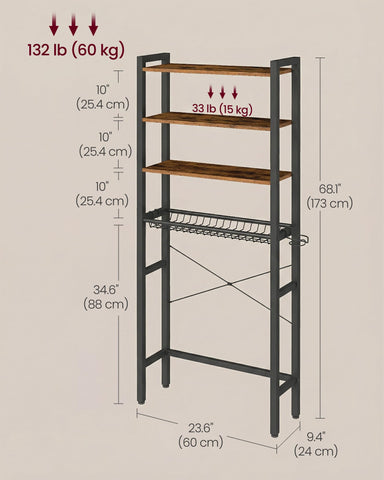 VASAGLE sturdy steel and MDF construction promises lasting stability.