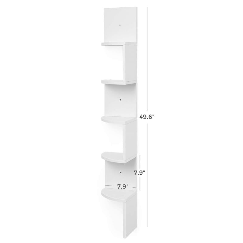 VASAGLE plant display shelf cloud white blends with decor and brightens rooms.