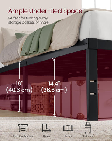 VASAGLE quick-lock slats enable fast, tool-free assembly and improved stability.
