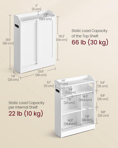 VASAGLE raised countertop edge prevents items from falling off.