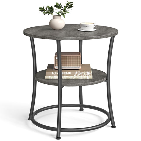 VASAGLE round side table top view shows a sturdy surface for drinks and decor