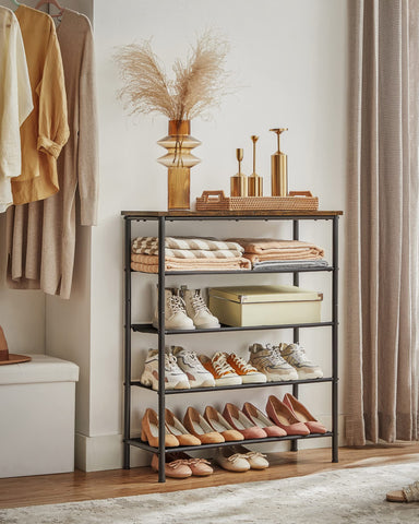 VASAGLE rustic brown and black design adds industrial charm to any space.