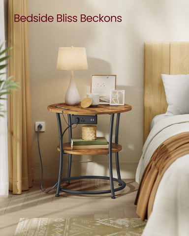 VASAGLE rustic-brown ink-black-contrast blends with modern or rustic interiors.