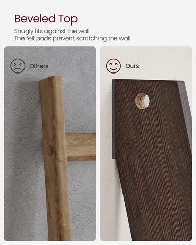 VASAGLE rustic maroon brown finish adds warm farmhouse charm