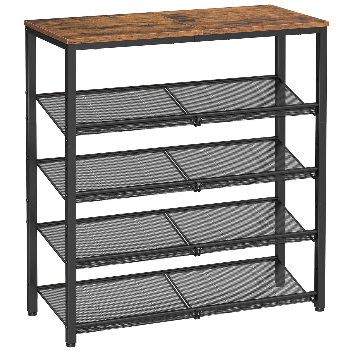 VASAGLE shoe rack 5-tier assembly demonstrates quick setup for a tidy entryway.