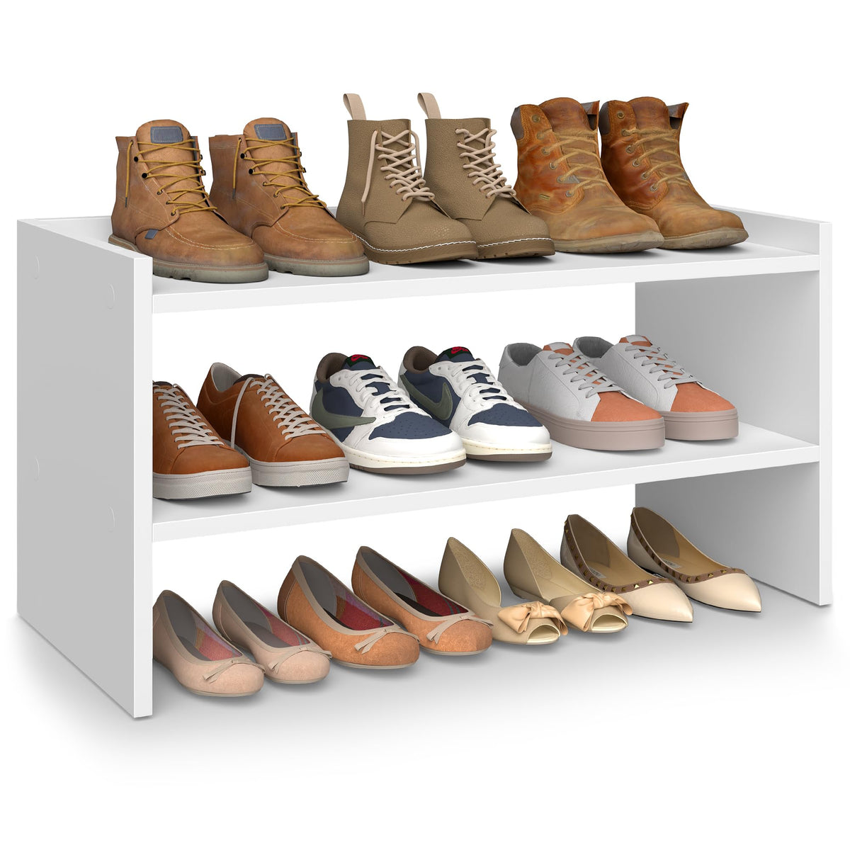 VASAGLE shoe rack closet 2-tier keeps footwear neatly organized and accessible