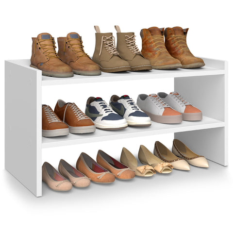 VASAGLE shoe rack closet 2-tier keeps footwear neatly organized and accessible