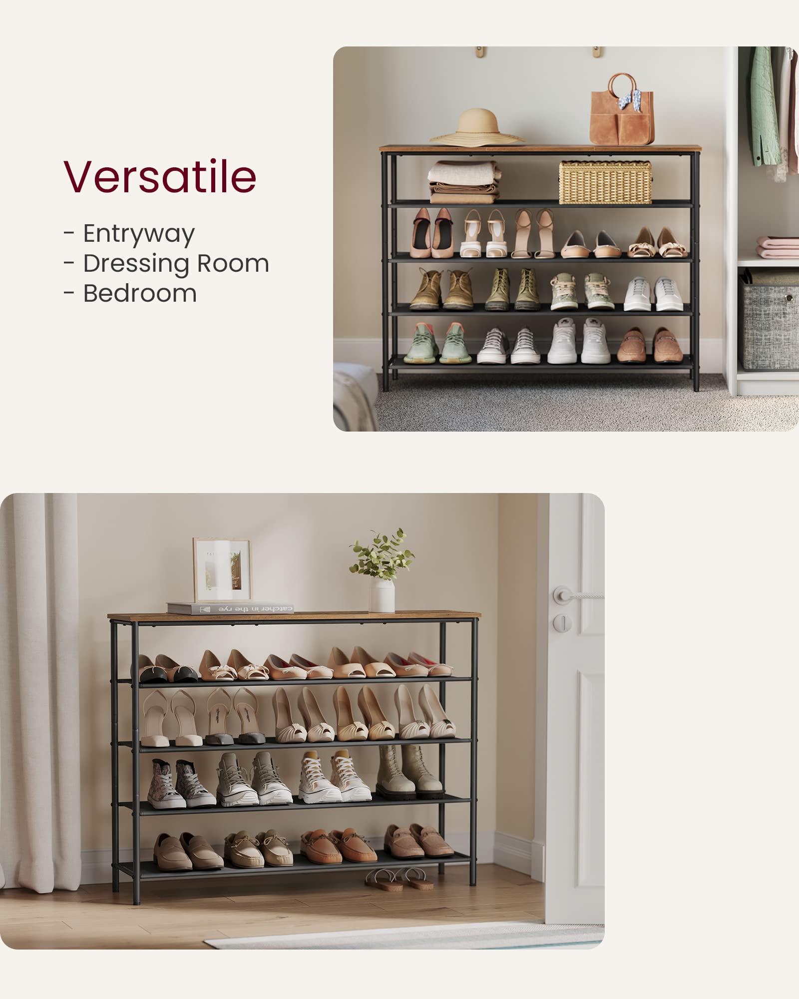 VASAGLE entryway-scene demonstrates versatile placement in hallways or mudrooms.
