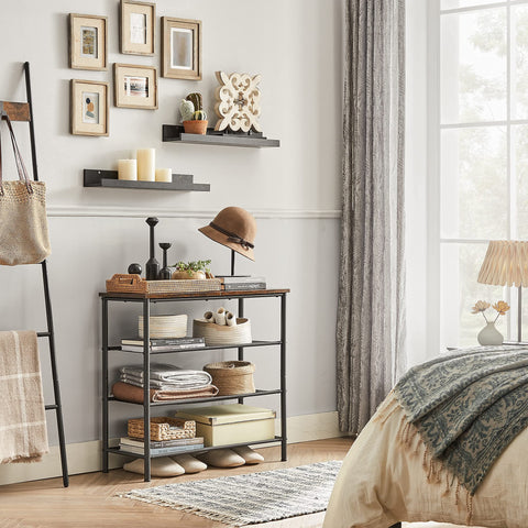 VASAGLE entryway setup showcases industrial-rustic style while maximizing storage.