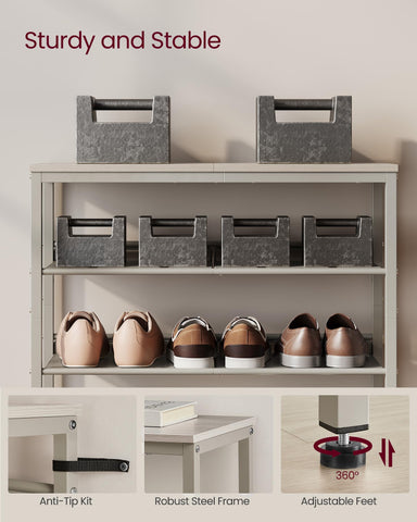VASAGLE entryway rack fits decor while organizing gear in an industrial finish.