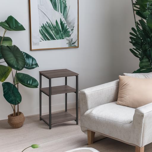 VASAGLE side table assembly shown in four simple steps.