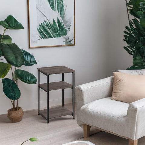 VASAGLE side table assembly shown in four simple steps.