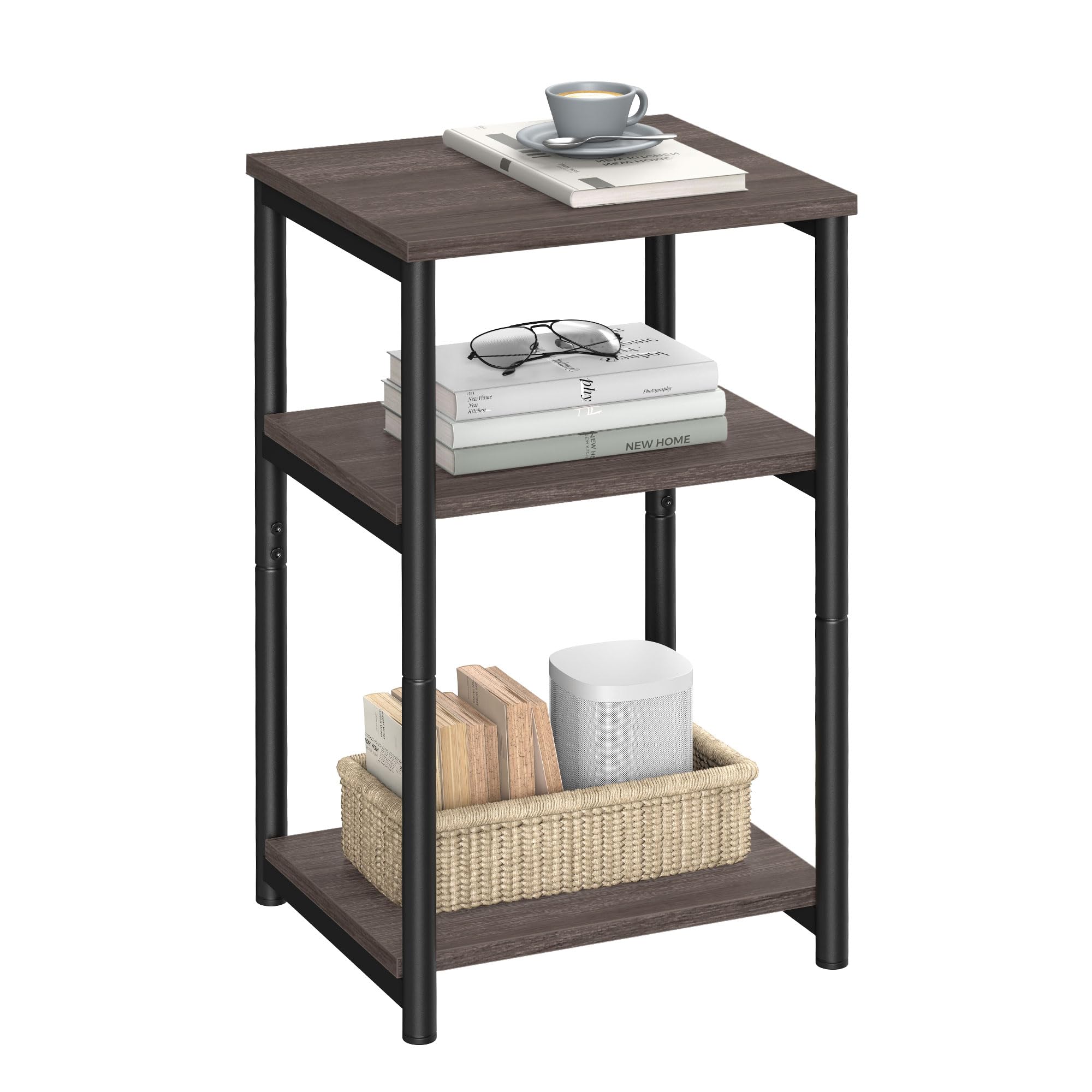 VASAGLE side table top view shows compact design ideal for small spaces.