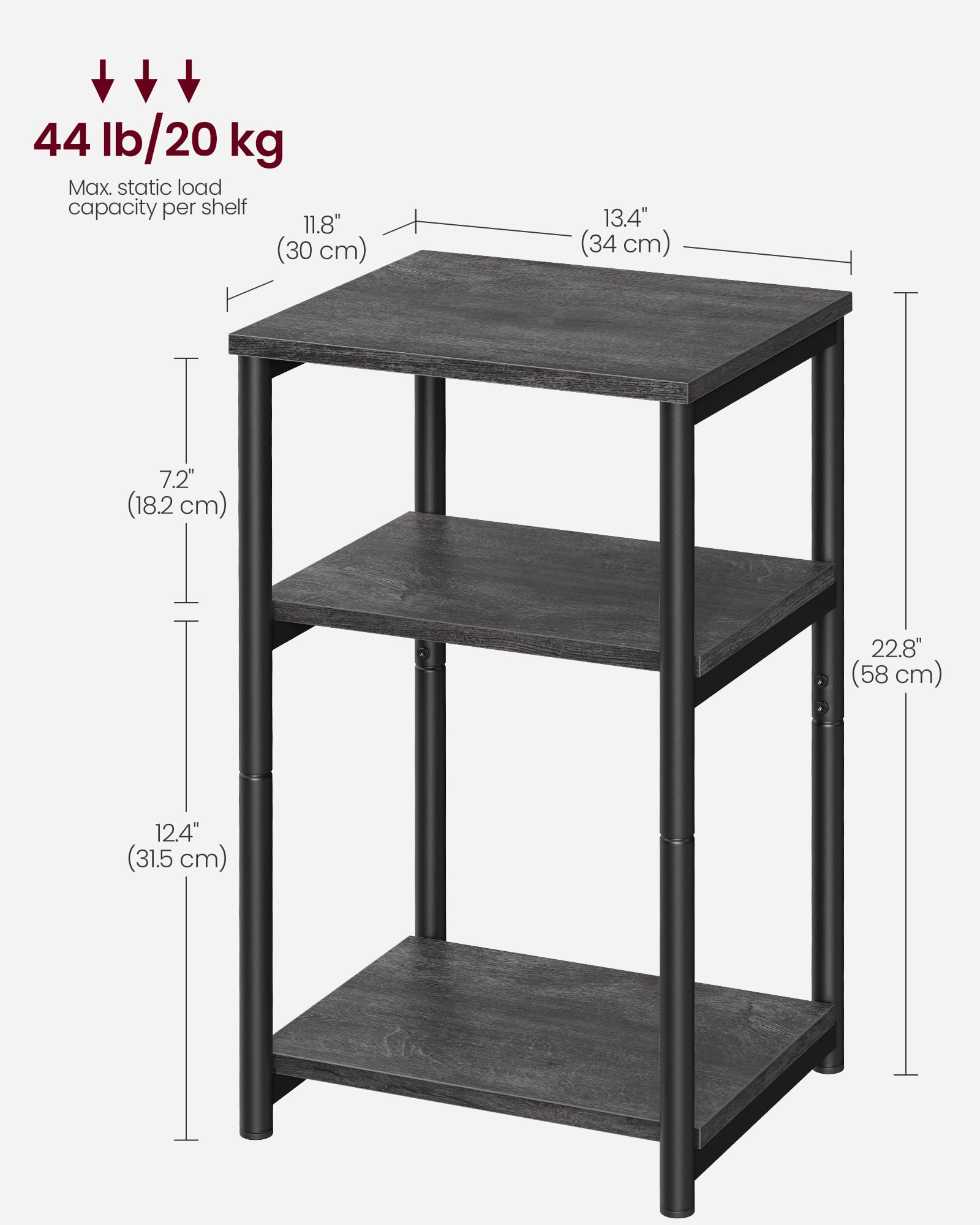 VASAGLE ULET273B68 assembly steps in four simple stages