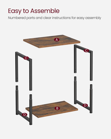 VASAGLE multiuse surfaces support drinks, plants, lamps, and remotes.