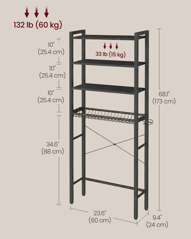 VASAGLE simple assembly with labeled parts for quick setup