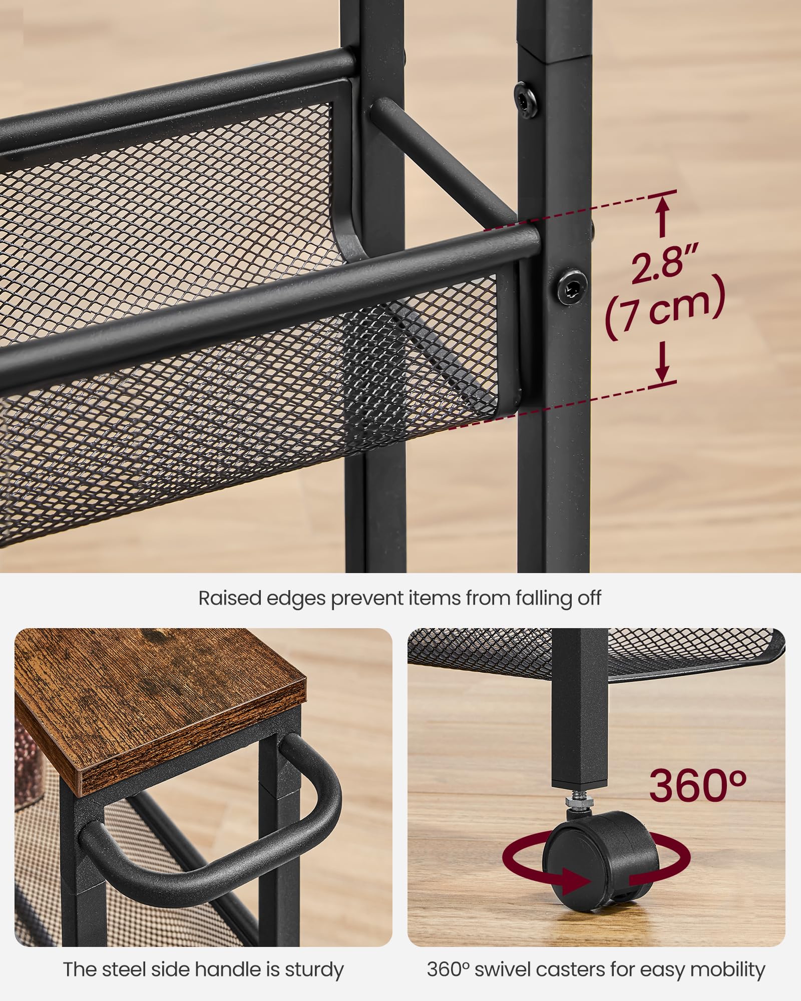 VASAGLE assembly-friendly design guides quick setup for busy homes.