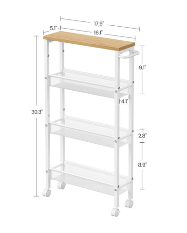VASAGLE cart handle enables effortless maneuvering in any room