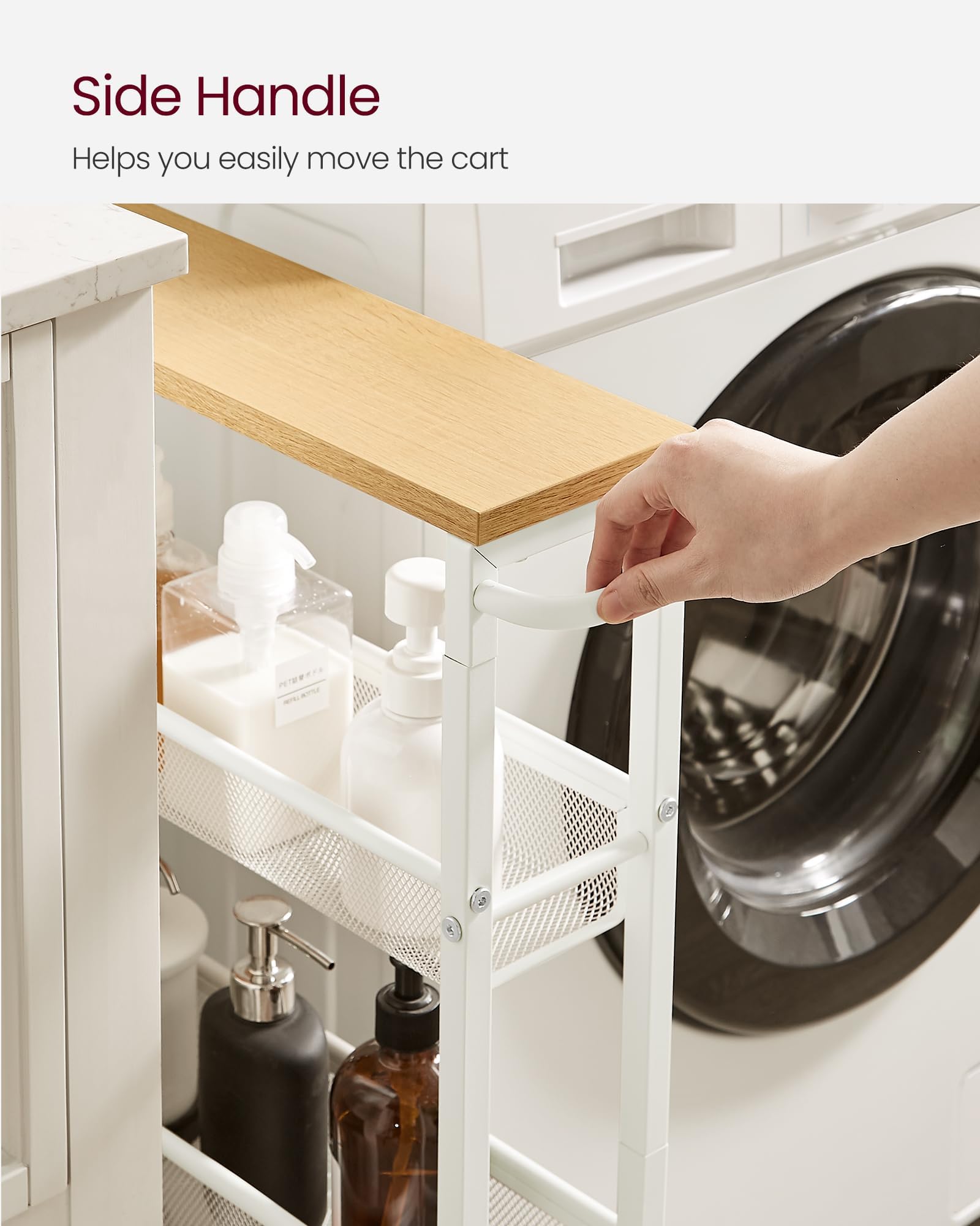 VASAGLE cart used in home office for compact storage
