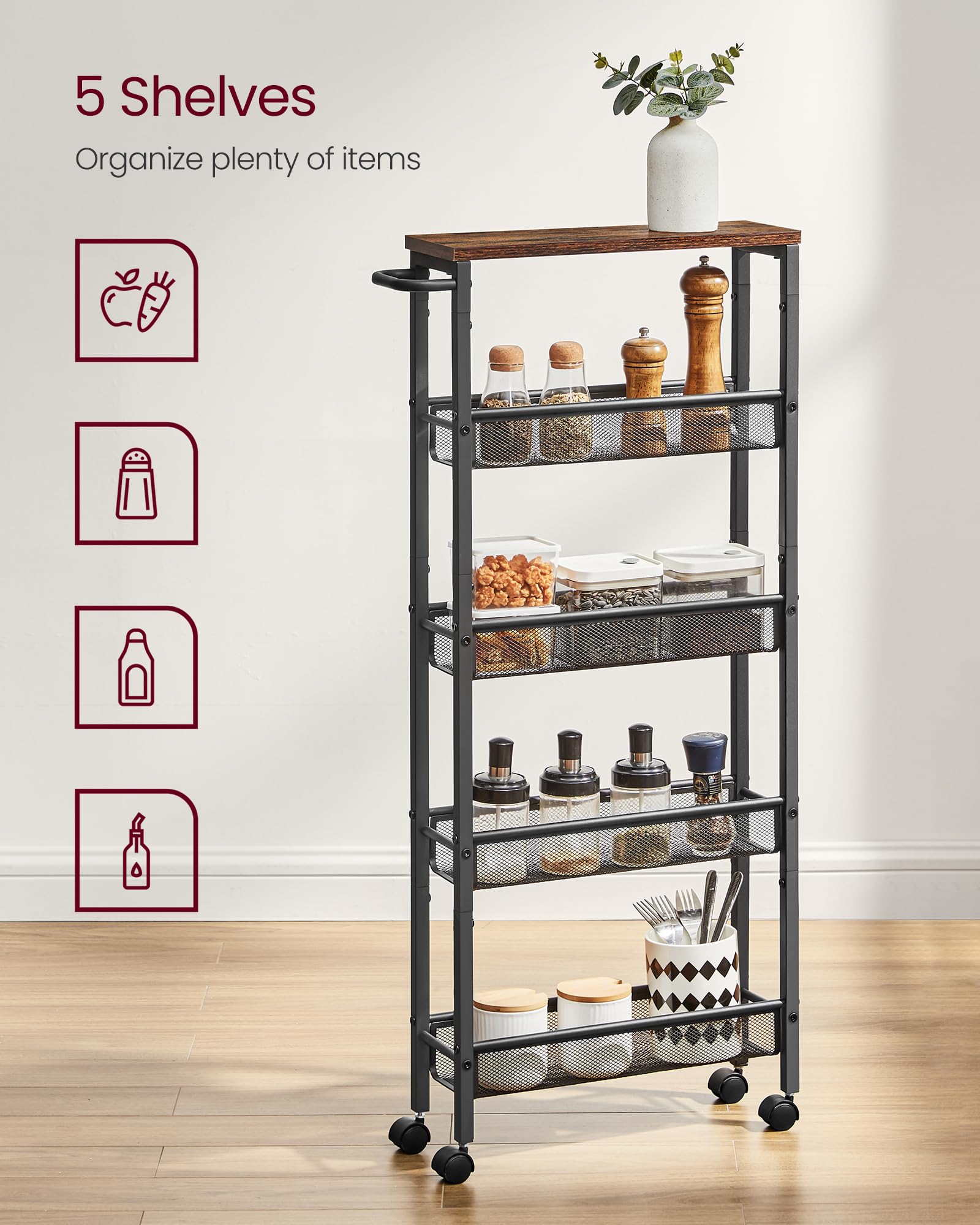 VASAGLE sturdy steel frame delivers durable daily use and long-lasting support.