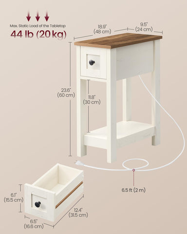VASAGLE solid construction built from particleboard and MDF for durability.