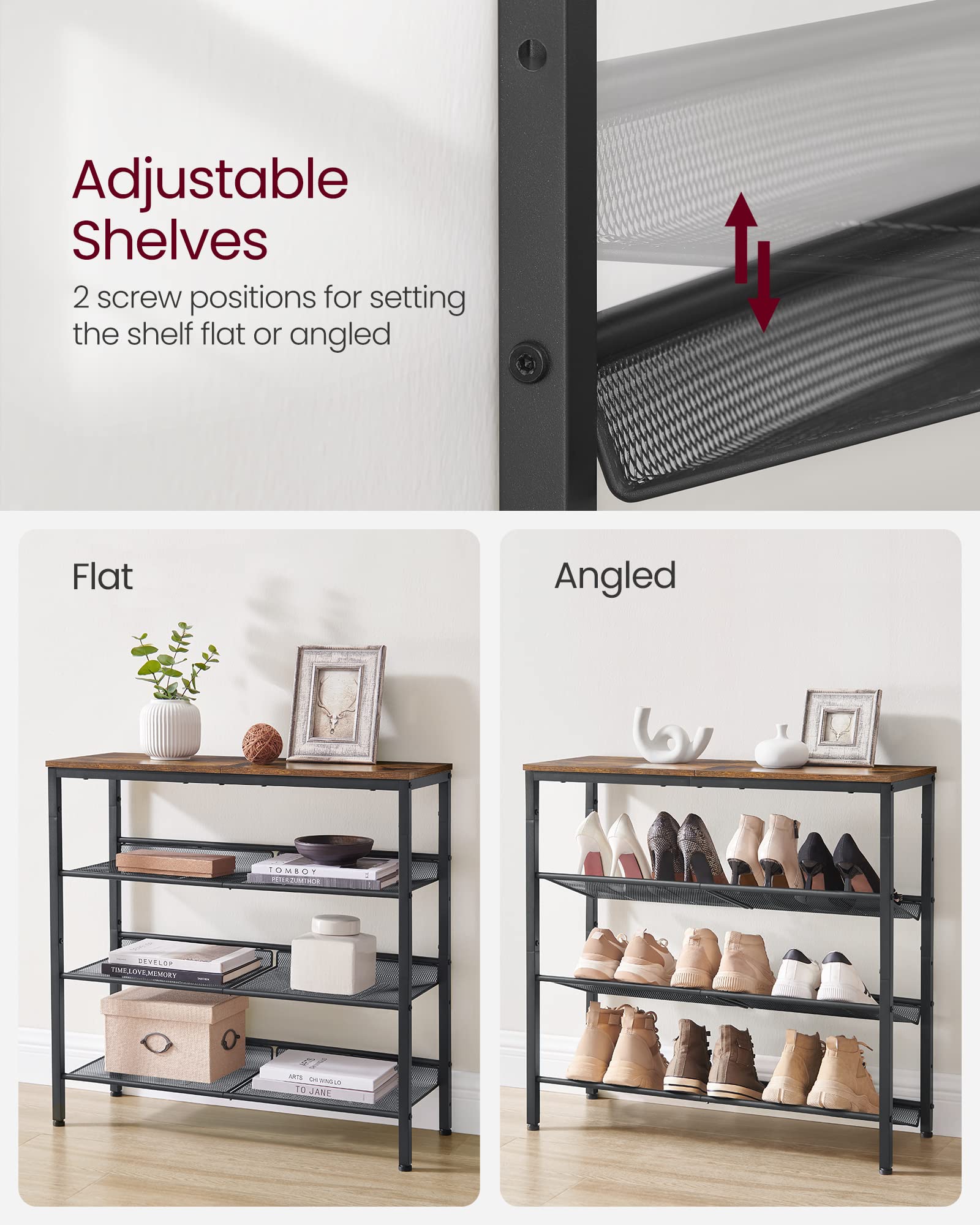 VASAGLE solid particleboard and steel construction for durability