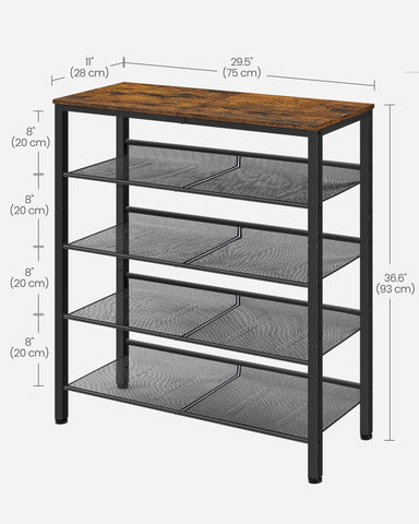 VASAGLE solid frame combines particleboard and steel for sturdy daily use.