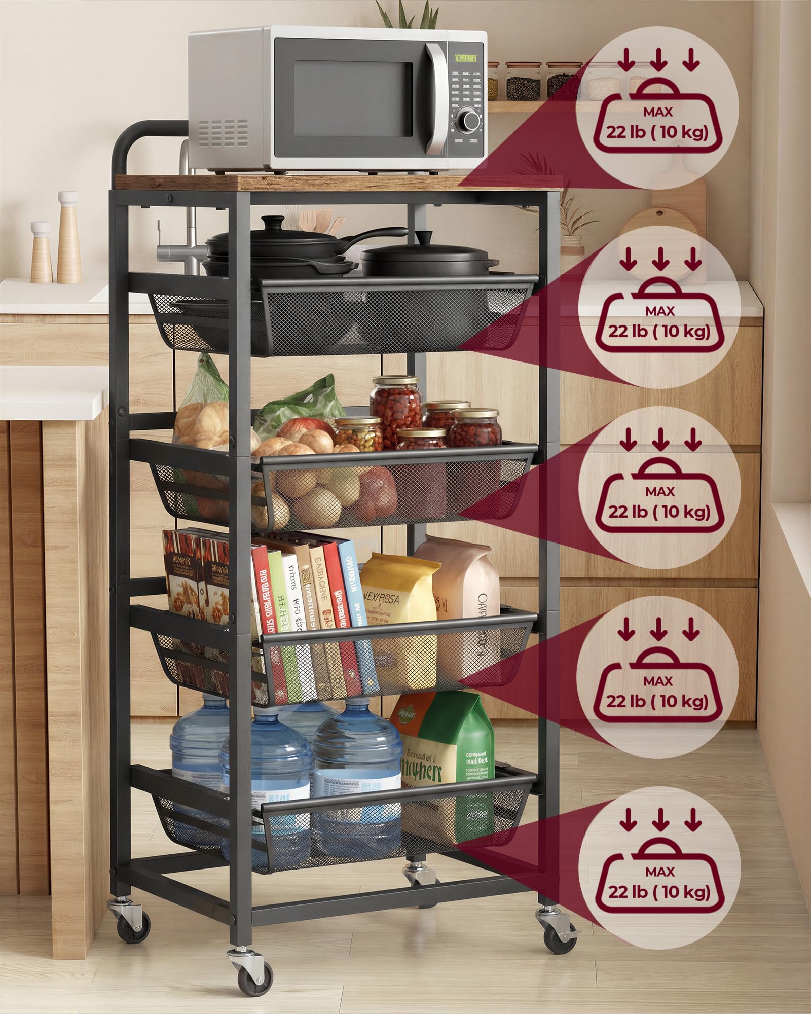 VASAGLE solid metal frame delivers durable daily use.