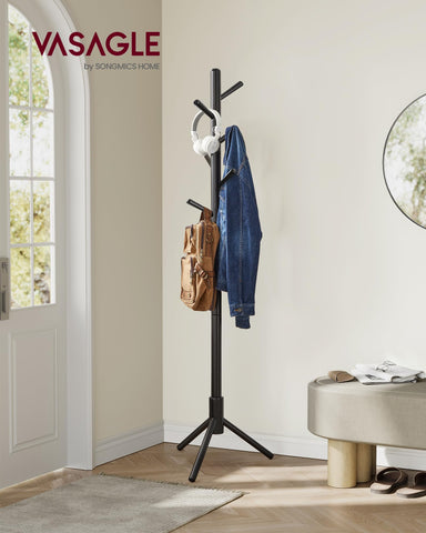 VASAGLE tree-shaped rack shows off 3-height adaptability for kids and adults.