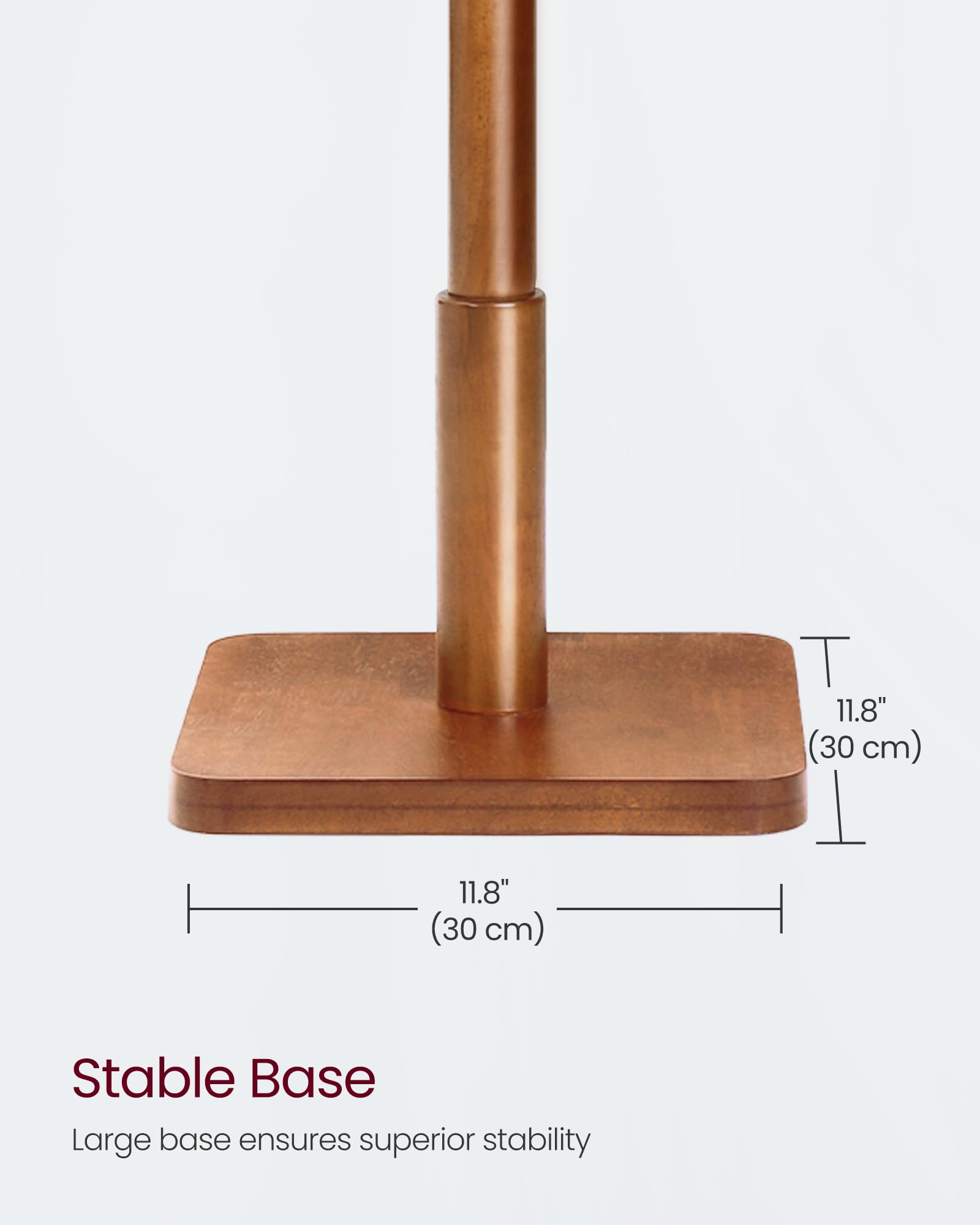 VASAGLE base provides stable support for everyday coats and bags.