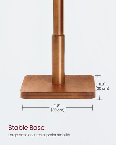 VASAGLE base provides stable support for everyday coats and bags.