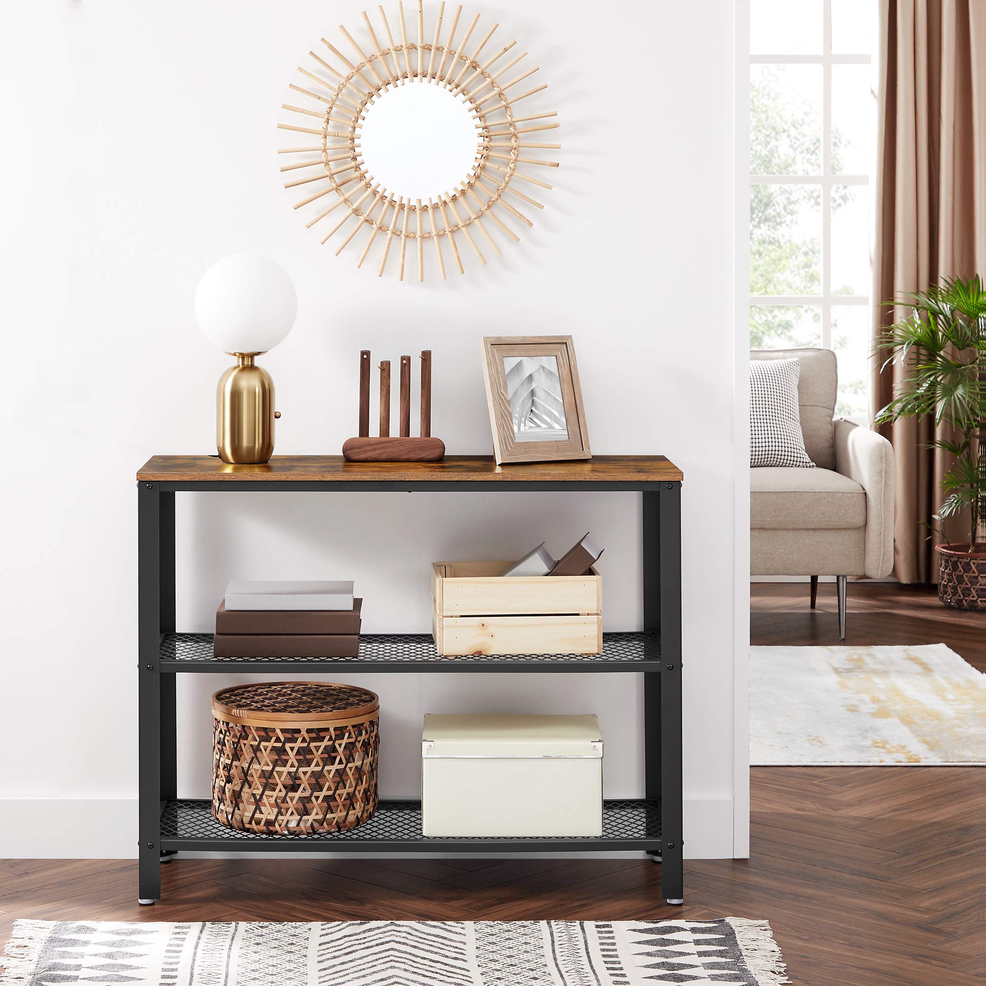 VASAGLE sturdy steel frame with particleboard construction
