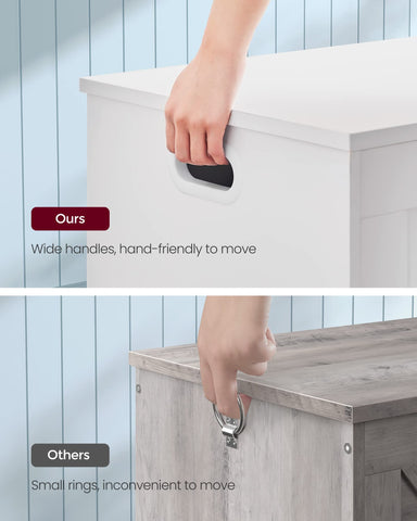 VASAGLE storage chest bench bedroom setup for seating and hidden storage