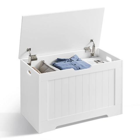 VASAGLE storage chest bench front view with large hidden storage for blankets