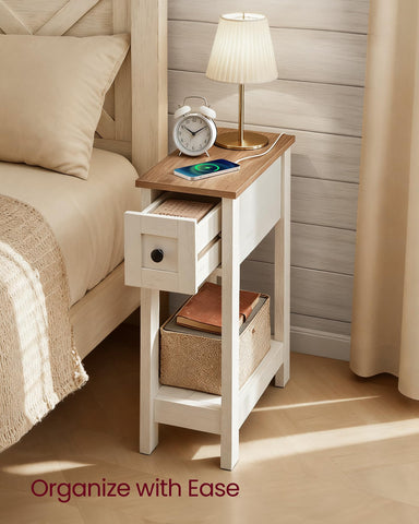 VASAGLE storage drawer and shelf for daily item organization.
