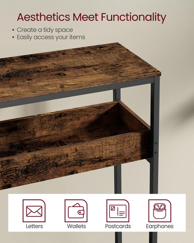 VASAGLE sturdy frame of particleboard and steel supports daily use.