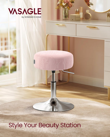 VASAGLE 360-degree swivel stool with stable round base.