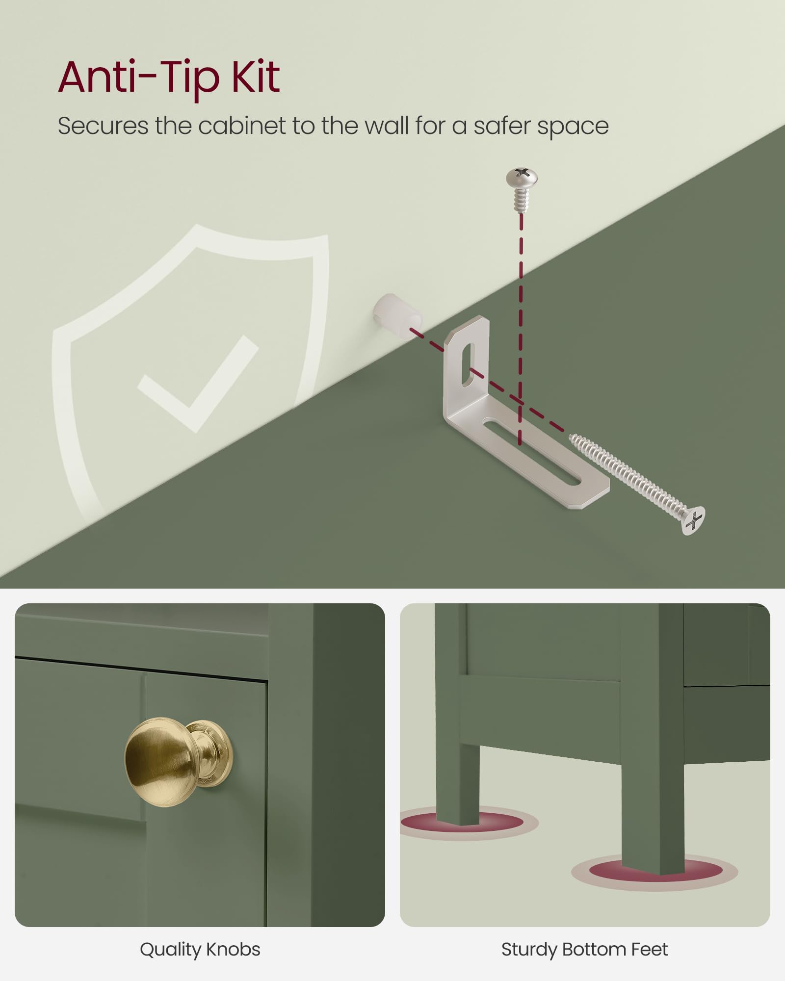VASAGLE slim 11.8-inch cabinet fits narrow hallways and bathrooms
