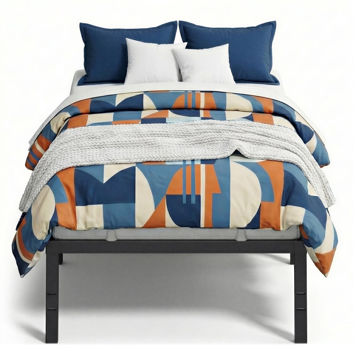 VASAGLE twin metal bed frame assembly shows quick setup and sturdy construction for peaceful nights.