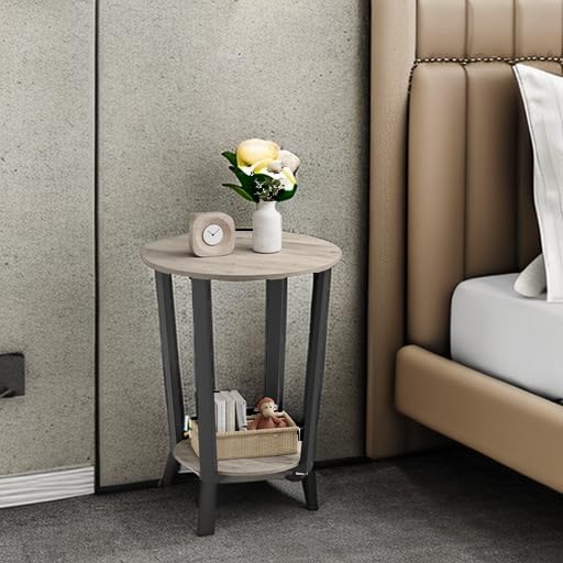 VASAGLE two-tier storage layout maximizes surface and shelf space.
