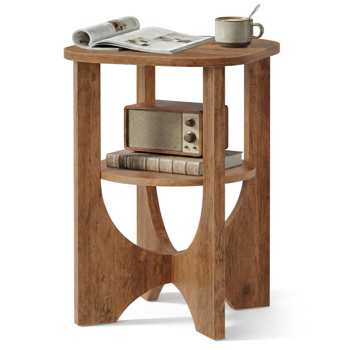 VASAGLE ULET233M101S side table top view emphasizes accessible surface for drinks and remotes