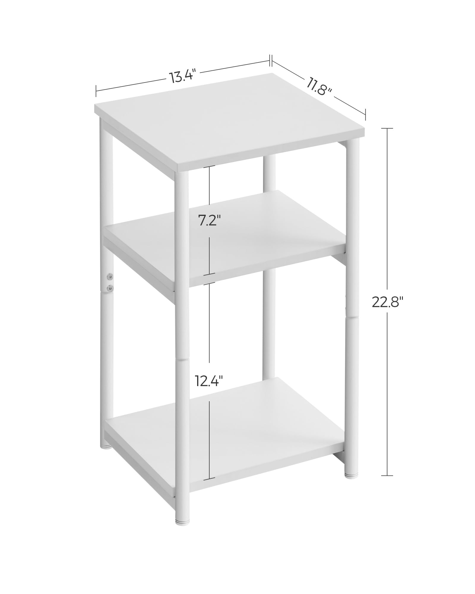 VASAGLE ULET273W14 adjustable feet help prevent wobble on uneven floors.