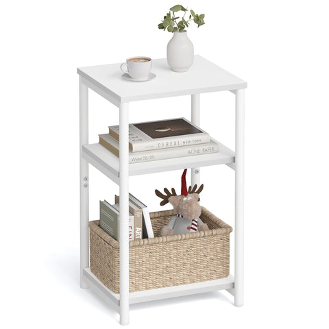 VASAGLE ULET273W14 end table top surface ideal for cups, lights, or small decor.