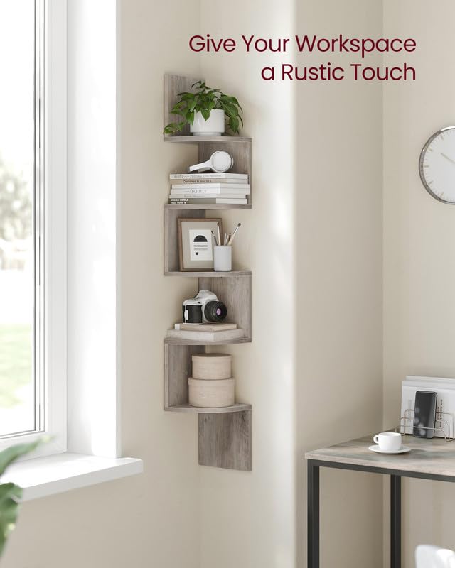 VASAGLE wall-mounted brackets and hardware for quick, secure setup