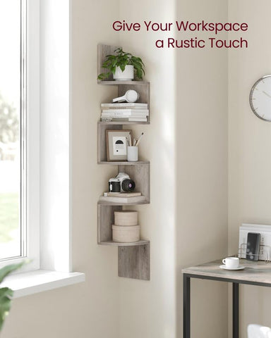 VASAGLE wall-mounted brackets and hardware for quick, secure setup