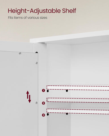 VASAGLE wall-mounted cabinet open compartment for quick access to essentials