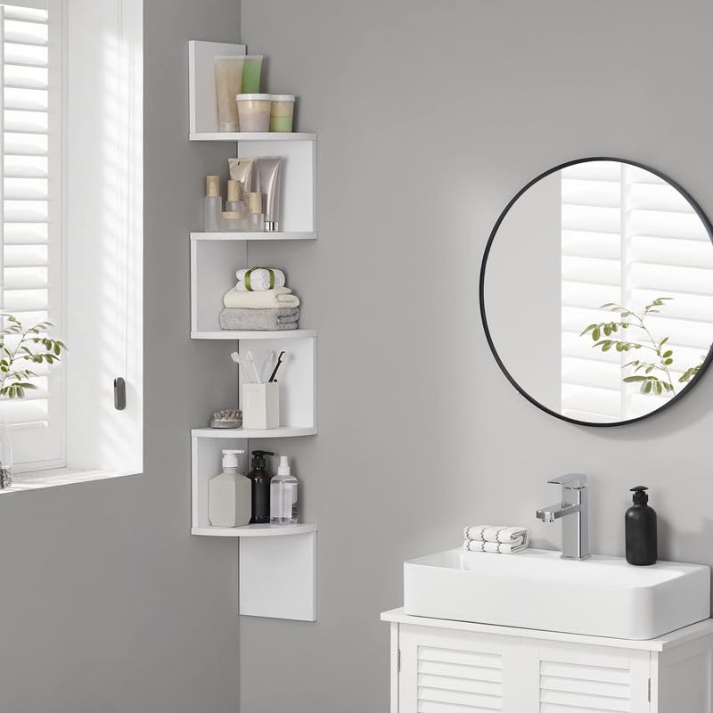 VASAGLE wall-mounted shelving unit is easy to assemble and install.