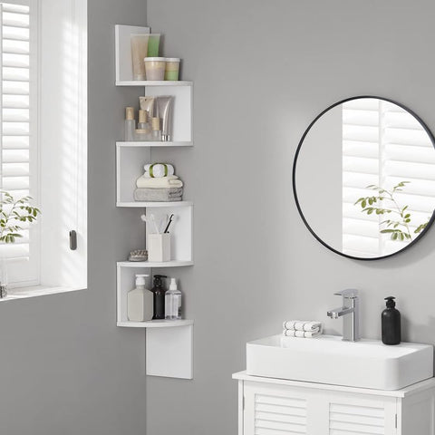 VASAGLE wall-mounted shelving unit is easy to assemble and install.