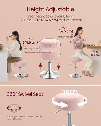 VASAGLE 13.8-inch wide seat supports comfort.